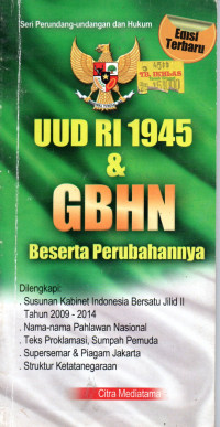 Image of UUD RI 1945 & GBHN Beserta Perubahannya.