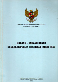 Image of Undang - Undang Dasar Negara Republik indonesia Tahun 1945